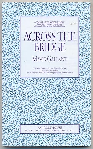 Seller image for Across the Bridge for sale by Between the Covers-Rare Books, Inc. ABAA