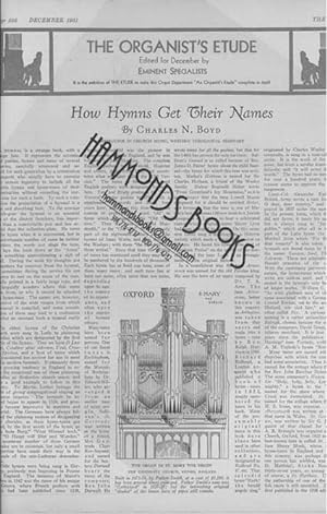 Seller image for Article: How Hymns Get Their Names for sale by Hammonds Antiques & Books