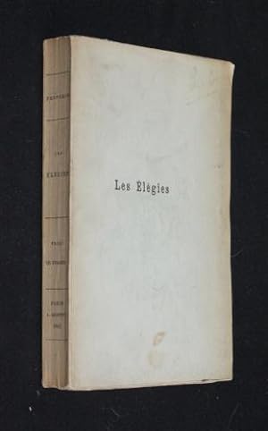Image du vendeur pour Les Elgies mis en vente par Abraxas-libris