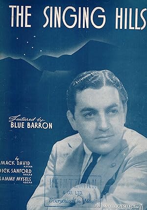 Seller image for The Singing Hills - Vintage Sheet Music - Blue Barron Harry Freidman Cover for sale by ! Turtle Creek Books  !