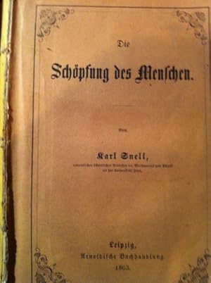 Bild des Verkufers fr Die Schpfung des Menschen. zum Verkauf von Antiquariat  J.J. Heckenhauer e.K., ILAB
