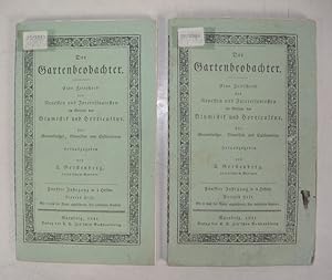 Imagen del vendedor de DER GARTENBEOBACHTER. Eine Zeitschrift des Neuesten und Interessantesten im Gebiete der Blumistik und Horticultur, 5. Jahrgang (1841), 3. und 4. Quartalsheft. Original. a la venta por Antiquariat Bookfarm