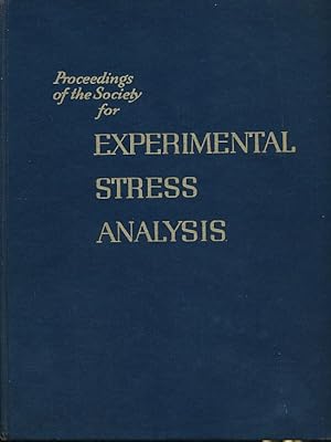 Bild des Verkufers fr Proceeding of the Society for Experimental Stress Analysis. Volume XVI, Number I. 1958 zum Verkauf von Barter Books Ltd