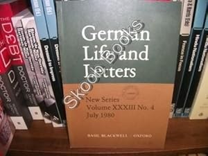 Bild des Verkufers fr German Life & Letters, New Series, Volume XXXIII No. 4, July 1980 zum Verkauf von PsychoBabel & Skoob Books