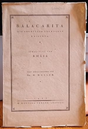 Bild des Verkufers fr Balacarita (Die Abenteuer des Knaben Krischna. Schauspiel) zum Verkauf von ANTIQUARIAT H. EPPLER