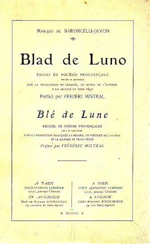 Imagen del vendedor de Blad de Luno / Bl de Lune a la venta por Le Petit Livraire