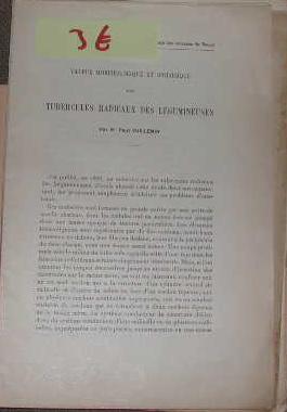 Seller image for Valeur morphologique et biologique des radicaux des lgumineuses. for sale by alphabets