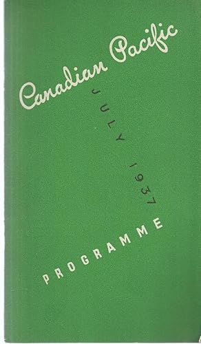Canadian Pacific Programme July 1937