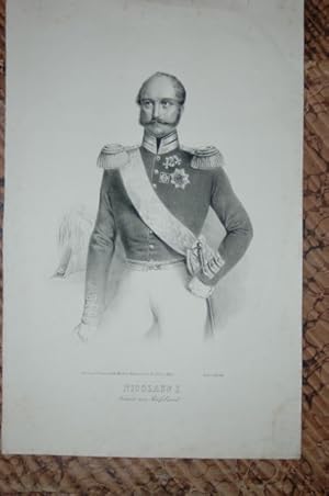 Bild des Verkufers fr Portrt. Dreiviertelfigur in Uniform mit Orden. Anonyme Lithographie. zum Verkauf von Antiquariat  Braun