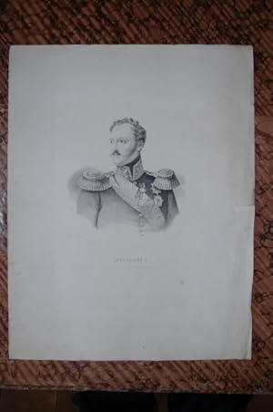 Bild des Verkufers fr Portrt. Brustfigur von vorn, Kopf nach halbrechts. Unterrand mit Beschriftung "Nikolaus I. Kaiser von Russland". Lithographie von Krger. zum Verkauf von Antiquariat  Braun