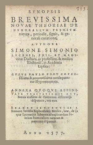 Synopsis brevissima novae theoeriae de humoralium febrium natura, periodis, singnis, & generali c...