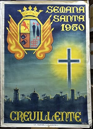 CARTEL DE SEMANA SANTA 1950 - CREVILLENTE (ALICANTE)