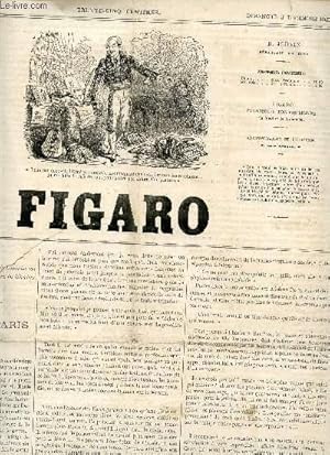 Seller image for LE FIGARO - 12e ANNEE - 1127 - 2 DECEMBRE 1865 / COURRIER DE PARIS - LES DEUX SAINTE CATHERINE - CAUSERIE FINANCIERE - UN CHAPITRE DE L'HISTOIRE - LA GYMNASTIQUE ET L'AN DE PROGRES 1865 - LES PREMIERES ARMES D'ALMANZOR - CORRESPONDANCE - NOUVELLES A. for sale by Le-Livre