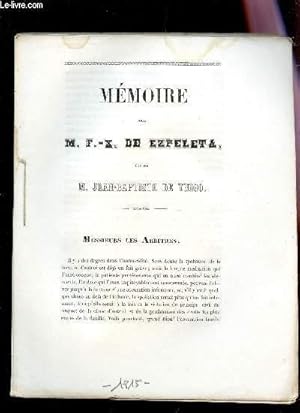 Seller image for MEMOIRE POUR M. F.X. DE EZPELETA CONTRE M. JEAN-BAPTISTE DE YNIGO. for sale by Le-Livre