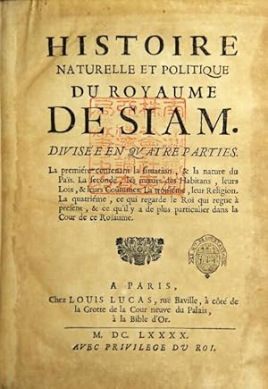 Histoire naturelle et politique du royaume de Siam