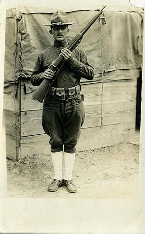 Imagen del vendedor de Photographic portrait of WWI soldier, Everett Totten a la venta por Antipodean Books, Maps & Prints, ABAA