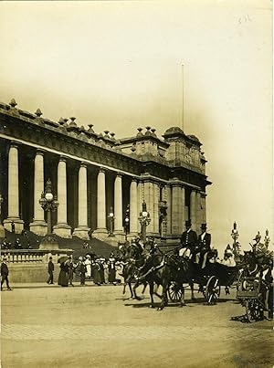 Parliament Building, Melbourne, Australia. Silver tone photograph