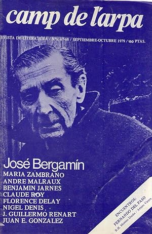 CAMP DE L'ARPA. Nos. 67 - 68. Año II, septiembre octubre 1979. (Textos inéditos por José Bergamín)
