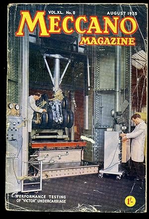 Immagine del venditore per Meccano Magazine Titled to the Front Cover 'Performance Testing of Victor Undercarriage' Volume XL. No. 8 August 1955 [2] venduto da Little Stour Books PBFA Member