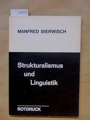 Bild des Verkufers fr Strukturalismus ud Linguistik. ("Rotdruck") zum Verkauf von Versandantiquariat Dr. Wolfgang Ru