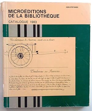 Microéditions de la bibliothèque. Catalogue 1983