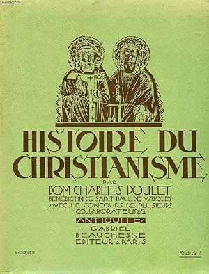 Seller image for HISTOIRE DU CHRISTIANISME, FASC. I, ANTIQUITE for sale by Le-Livre