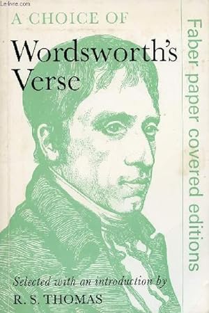 Seller image for A CHOICE OF WORDSWORTH'S VERSE for sale by Le-Livre
