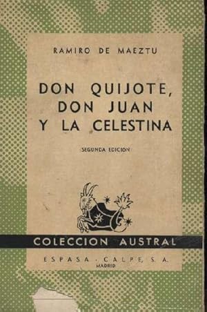 Imagen del vendedor de DON QUIJOTE, DON JUAN Y LA CELESTINA a la venta por Librera Raimundo