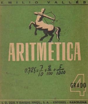 Imagen del vendedor de ARITMETICA (CUARTO GRADO) a la venta por Librera Raimundo