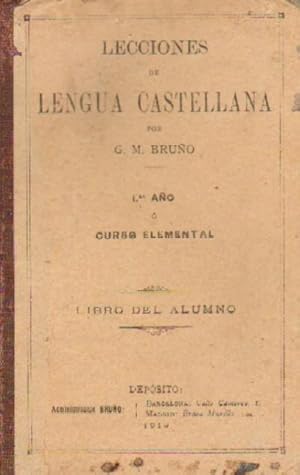 LECCIONES DE LENGUA CASTELLANA. CURSO ELEMENTAL. LIBRO DEL ALUMNO