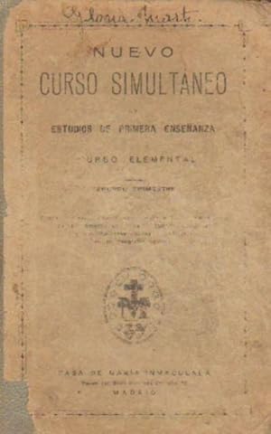 NUEVO CURSO SIMULTANEO DE ESTUDIOS DE PRIMERA ENSEÑANZA. CURSO ELEMENTAL. SEGUNDO TRIMESTRE