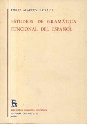 ESTUDIOS DE GRAMATICA FUNCIONAL DEL ESPAÑOL