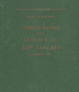 COMPTE-RENDU DES TRAVAUX DU XIX CONGRES. LONDRES 1957