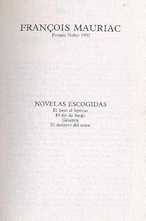 Seller image for NOVELAS ESCOGIDAS for sale by Librera Raimundo