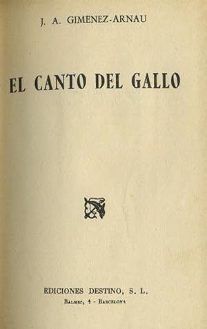 EL CANTO DEL GALLO