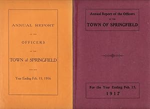 Seller image for ANNUAL REPORT OF THE OFFICERS OF THE TOWN OF SPRINGFIELD N.H. (4 BOOKLETS, 1916, 1917, 1918 & 1920 for sale by Nick Bikoff, IOBA