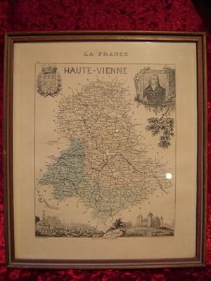 Haute-Vienne. Carte illustrée, gravée par Housselin. Dressé par A. Vuillemin.