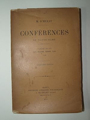 Imagen del vendedor de Confrences de Notre-Dame. Carme de 1893 : les devoirs envers Dieu (fin). a la venta por Librairie Aubry