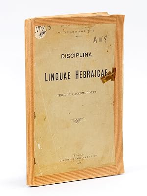 Seller image for Disciplina Linguae hebraicae. for sale by Librairie du Cardinal