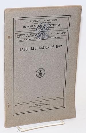 Seller image for Labor legislation of 1922 for sale by Bolerium Books Inc.