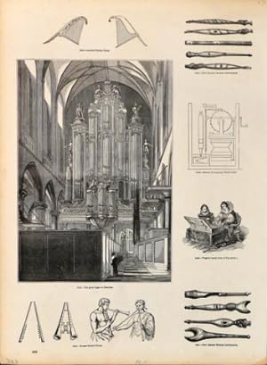 [Holzstich] 1445 - The great organ at Haarlem
