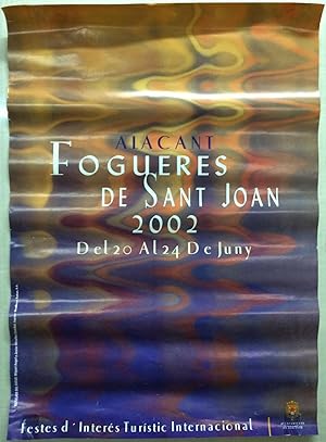 CARTEL DE HOGUERAS DE SAN JUAN - ALICANTE 2002 - ILUSTRADO POR MIGUEL ANGEL Y JAVIER MIRALLES SÁN...