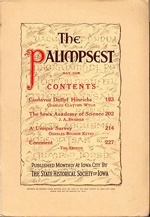 Seller image for The Palimpsest, Volume XI, No. 5: May, 1930 for sale by Dorley House Books, Inc.