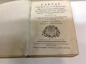 Bild des Verkufers fr CARTAS ERUDITAS Y CURIOSAS TOMO 5 FEYJOO Y MONTENEGRO BENITO GERONIMO 1765 zum Verkauf von LIBRERIA ANTICUARIA SANZ