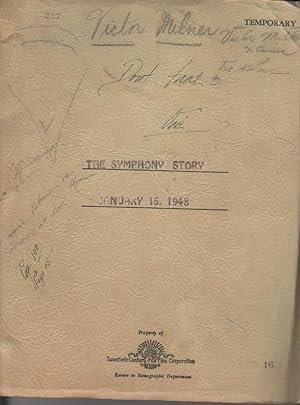 Bild des Verkufers fr The Symphony Story [Unfaithfully Yours]. Screenplay by Preston Sturges zum Verkauf von Thomas A. Goldwasser Rare Books (ABAA)