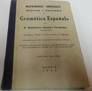 Seller image for NOVISIMO METODO DE GRAMATICA ESPAOLA En grficos, prosa y verso. 3 edicin for sale by Librera Hijazo