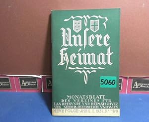 Unsere Heimat. - Neue Folge Jahrgang X. 1937, Nr. 7/8/9, - Monatsblatt des Vereines für Landeskun...