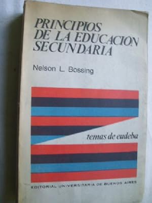 Imagen del vendedor de PRINCIPIOS DE LA EDUCACIN SECUNDARIA a la venta por Librera Maestro Gozalbo