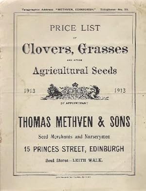 Price list of Clovers, Grasses and other Agricultural Seeds 1913.