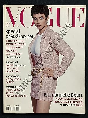 VOGUE PARIS-N°743 FEVRIER 1994-EMMANUELLE BEART